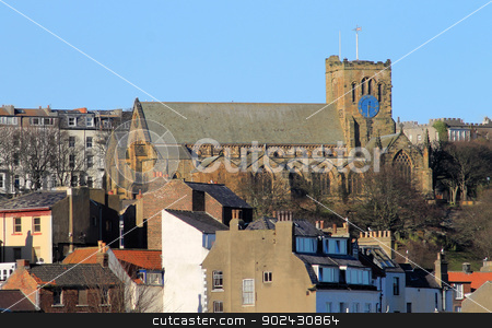 To use this stock image in your creative project, please select the size you need over to the right and click the "Add to Cart" button.
Your downloaded image will come with the Cutcaster watermark removed so don’t worry about the watermark you see on this page. St Marys Church in Scarborough stock photo, St Marys Church in Scarborough overlooking the old town. by Martin Crowdy