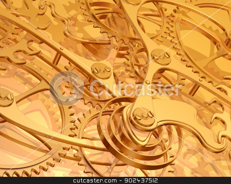 To use this stock image in your creative project, please select the size you need over to the right and click the "Add to Cart" button.
Your downloaded image will come with the Cutcaster watermark removed so don’t worry about the watermark you see on this page. Clockwork background stock photo, Illustration of a golden background using precision engineered cogs and gears by Paul Fleet