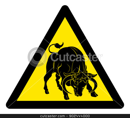 To use this stock image in your creative project, please select the size you need over to the right and click the "Add to Cart" button.
Your downloaded image will come with the Cutcaster watermark removed so don’t worry about the watermark you see on this page. Caution Warning Bull Sign stock vector clipart, A sign warning of a bull or caution bull sign. Could mean a literal bull or warning that something is not factual, is bull. by Christos Georghiou