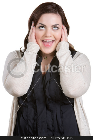 To use this stock image in your creative project, please select the size you need over to the right and click the "Add to Cart" button.
Your downloaded image will come with the Cutcaster watermark removed so don’t worry about the watermark you see on this page. Yelling Woman with Covered Ears stock photo, Yelling woman with smile covering her ears by Scott Griessel