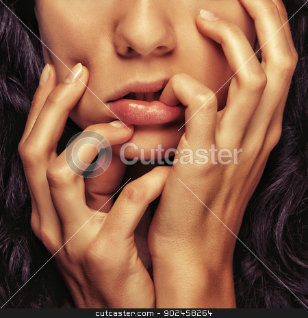 To use this stock image in your creative project, please select the size you need over to the right and click the "Add to Cart" button.
Your downloaded image will come with the Cutcaster watermark removed so don’t worry about the watermark you see on this page. closeup detail girl face stock photo, closeup detail cosmetics girl face and hands and fingers by Zdenek Fotoduki Kintr
