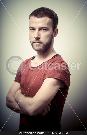To use this stock image in your creative project, please select the size you need over to the right and click the "Add to Cart" button.
Your downloaded image will come with the Cutcaster watermark removed so don’t worry about the watermark you see on this page. vintage portrait of fashion guy stock photo, vintage portrait of fashion guy on gray background by Eugenio Marongiu