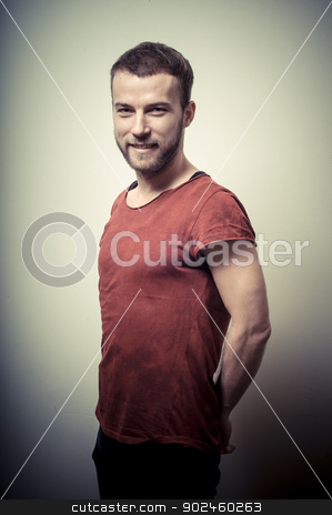 To use this stock image in your creative project, please select the size you need over to the right and click the "Add to Cart" button.
Your downloaded image will come with the Cutcaster watermark removed so don’t worry about the watermark you see on this page. vintage portrait of fashion guy stock photo, vintage portrait of fashion guy on gray background by Eugenio Marongiu