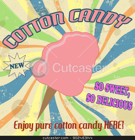 To use this stock image in your creative project, please select the size you need over to the right and click the "Add to Cart" button.
Your downloaded image will come with the Cutcaster watermark removed so don’t worry about the watermark you see on this page. Cotton candy vintage poster stock vector clipart, Cotton candy vintage grunge poster, vector illustration by radubalint