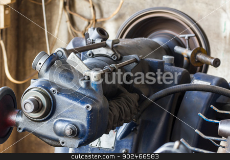 To use this stock image in your creative project, please select the size you need over to the right and click the "Add to Cart" button.
Your downloaded image will come with the Cutcaster watermark removed so don’t worry about the watermark you see on this page. Old lathe in workshop stock photo, Old lathe is ready to work in the workshop by stoonn