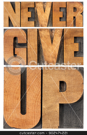To use this stock image in your creative project, please select the size you need over to the right and click the "Add to Cart" button.
Your downloaded image will come with the Cutcaster watermark removed so don’t worry about the watermark you see on this page. never give up in wood type stock photo, never give up - isolated phrase in vintage letterpress wood type, scaled to rectangle by Marek Uliasz