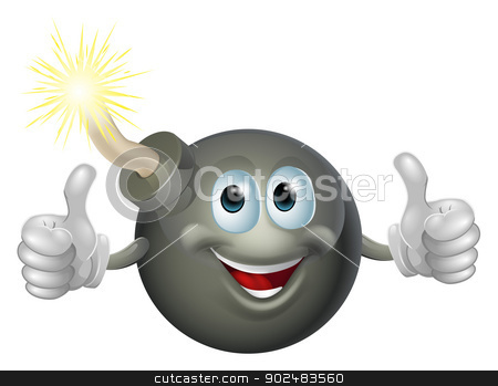 To use this stock image in your creative project, please select the size you need over to the right and click the "Add to Cart" button.
Your downloaded image will come with the Cutcaster watermark removed so don’t worry about the watermark you see on this page. Cartoon bomb man stock vector clipart, Drawing of a cartoon cherry bomb man smiling and giving a double thumbs up by Christos Georghiou