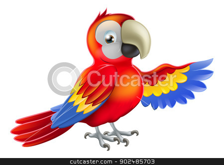To use this stock image in your creative project, please select the size you need over to the right and click the "Add to Cart" button.
Your downloaded image will come with the Cutcaster watermark removed so don’t worry about the watermark you see on this page. Red pointing cartoon parrot stock vector clipart, A red macaw parrot pointing or showing something with his wing by Christos Georghiou