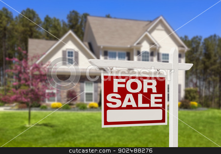 To use this stock image in your creative project, please select the size you need over to the right and click the "Add to Cart" button.
Your downloaded image will come with the Cutcaster watermark removed so don’t worry about the watermark you see on this page. Home For Sale Real Estate Sign and House stock photo, Home For Sale Real Estate Sign and Beautiful New House. by Andy Dean