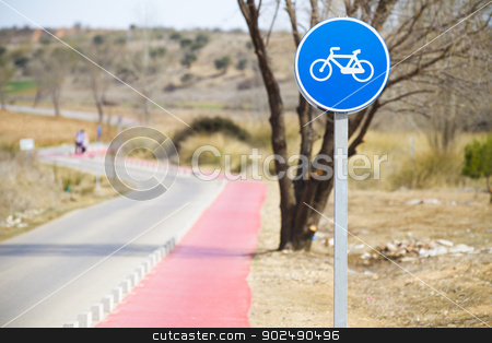 To use this stock image in your creative project, please select the size you need over to the right and click the "Add to Cart" button.
Your downloaded image will come with the Cutcaster watermark removed so don’t worry about the watermark you see on this page. Bicycle lane with white bycicle sign, rural and natural scene stock photo, Bicycle lane with white bycicle sign, rural and natural scene by Fernando Cortes