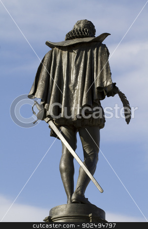 To use this stock image in your creative project, please select the size you need over to the right and click the "Add to Cart" button.
Your downloaded image will come with the Cutcaster watermark removed so don’t worry about the watermark you see on this page. Cervantes sculpture stock photo, Cervantes sculpture by Fernando Cortes