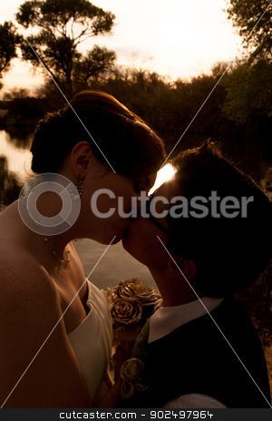 To use this stock image in your creative project, please select the size you need over to the right and click the "Add to Cart" button.
Your downloaded image will come with the Cutcaster watermark removed so don’t worry about the watermark you see on this page. Female Gay Couple Kissing stock photo, Romantic lesbian couple kissing near sunset outdoors by Scott Griessel