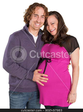 To use this stock image in your creative project, please select the size you need over to the right and click the "Add to Cart" button.
Your downloaded image will come with the Cutcaster watermark removed so don’t worry about the watermark you see on this page. Expecting Parents stock photo, Smiling expecting parents over isolated white background by Scott Griessel