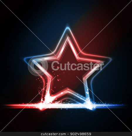 To use this stock image in your creative project, please select the size you need over to the right and click the "Add to Cart" button.
Your downloaded image will come with the Cutcaster watermark removed so don’t worry about the watermark you see on this page. Red blue white glowing frame shaped as a star stock vector clipart, Star frame background with light effects on dark background in shades of red, white and blue. Great background for Independence day or any other patriotic theme in USA, GB, France, etc. by Ina Wendrock