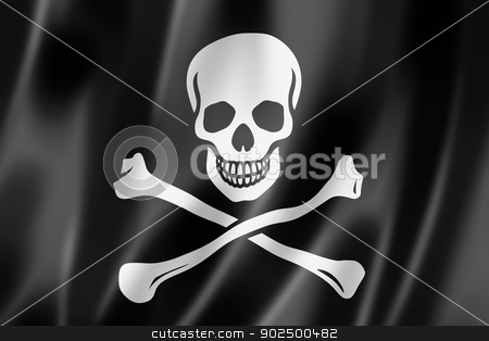 To use this stock image in your creative project, please select the size you need over to the right and click the "Add to Cart" button.
Your downloaded image will come with the Cutcaster watermark removed so don’t worry about the watermark you see on this page. Pirate flag, Jolly Roger stock photo, Pirate flag, Jolly Roger, three dimensional render, satin texture by Laurent Davoust