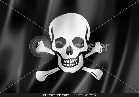 To use this stock image in your creative project, please select the size you need over to the right and click the "Add to Cart" button.
Your downloaded image will come with the Cutcaster watermark removed so don’t worry about the watermark you see on this page. Pirate flag, Jolly Roger stock photo, Pirate flag, Jolly Roger, three dimensional render, satin texture by Laurent Davoust