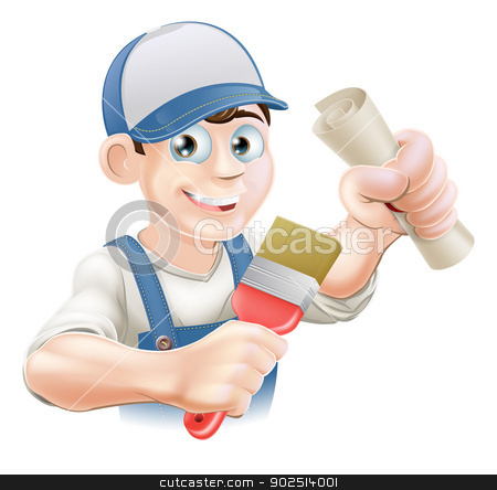 To use this stock image in your creative project, please select the size you need over to the right and click the "Add to Cart" button.
Your downloaded image will come with the Cutcaster watermark removed so don’t worry about the watermark you see on this page. Painter decorator training stock vector clipart, Painter decorator with certificate, qualification or other scroll and paint brush. Education concept for being professionally qualified or certificated. by Christos Georghiou