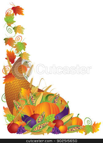 To use this stock image in your creative project, please select the size you need over to the right and click the "Add to Cart" button.
Your downloaded image will come with the Cutcaster watermark removed so don’t worry about the watermark you see on this page. Thanksgiving Cornucopia Vines Border Illustration stock vector clipart, Thanksgiving Day Fall Harvest Cornucopia Pumpkin Eggplant Grapes Corns Apples with Leaves and Twine Border Illustration by Jit Lim