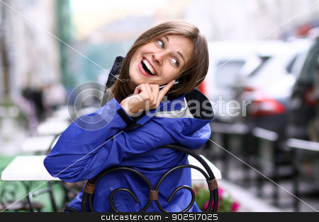 To use this stock image in your creative project, please select the size you need over to the right and click the "Add to Cart" button.
Your downloaded image will come with the Cutcaster watermark removed so don’t worry about the watermark you see on this page. Happy young lady talking on mobile phone stock photo, Happy young lady talking on mobile phone by andersonrise