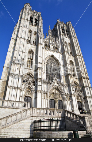 To use this stock image in your creative project, please select the size you need over to the right and click the "Add to Cart" button.
Your downloaded image will come with the Cutcaster watermark removed so don’t worry about the watermark you see on this page. St. Michael and St. Gudula Cathedral in Brussels stock photo, The impressive St. Michael and St. Gudula Cathedral in Brussels, Belgium. by Chris Dorney