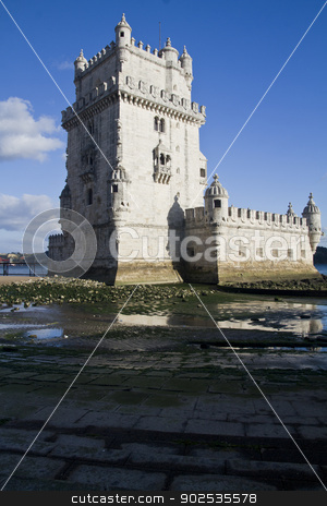 To use this stock image in your creative project, please select the size you need over to the right and click the "Add to Cart" button.
Your downloaded image will come with the Cutcaster watermark removed so don’t worry about the watermark you see on this page. Tower of Belem stock photo, View of the beautiful monument Tower of Belem, located on Lisbon, Portugal. by Mauro Rodrigues