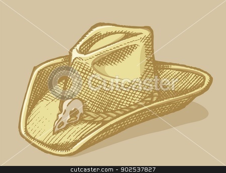To use this stock image in your creative project, please select the size you need over to the right and click the "Add to Cart" button.
Your downloaded image will come with the Cutcaster watermark removed so don’t worry about the watermark you see on this page. Stetson hat sketch stock vector clipart, Stetson hat sketch with bird scull on beige background. by fractal.gr