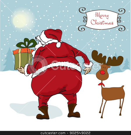 To use this stock image in your creative project, please select the size you need over to the right and click the "Add to Cart" button.
Your downloaded image will come with the Cutcaster watermark removed so don’t worry about the watermark you see on this page. Santa coming, Christmas greeting card stock vector clipart, Santa coming, Christmas greeting card by balasoiu