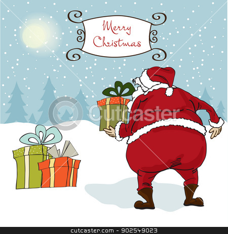 To use this stock image in your creative project, please select the size you need over to the right and click the "Add to Cart" button.
Your downloaded image will come with the Cutcaster watermark removed so don’t worry about the watermark you see on this page. Santa coming, Christmas greeting card stock vector clipart, Santa coming, Christmas greeting card by balasoiu