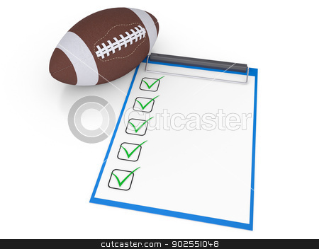 To use this stock image in your creative project, please select the size you need over to the right and click the "Add to Cart" button.
Your downloaded image will come with the Cutcaster watermark removed so don’t worry about the watermark you see on this page. Checklist and football ball stock photo, Checklist and football ball. Isolated render on a white background by cherezoff