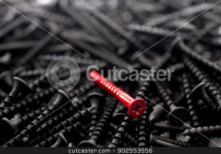 To use this stock image in your creative project, please select the size you need over to the right and click the "Add to Cart" button.
Your downloaded image will come with the Cutcaster watermark removed so don’t worry about the watermark you see on this page. Photograph of a single red screw against a number of black screws stock photo, Photograph of a single red screw against a number of black screws: concept - be unique, be yourself, stand out in a crowd by Vince Clements