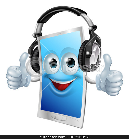 To use this stock image in your creative project, please select the size you need over to the right and click the "Add to Cart" button.
Your downloaded image will come with the Cutcaster watermark removed so don’t worry about the watermark you see on this page. Headphones phone man stock vector clipart, A drawing of a cartoon smiling headphones phone man by Christos Georghiou