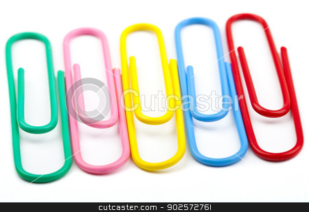 To use this stock image in your creative project, please select the size you need over to the right and click the "Add to Cart" button.
Your downloaded image will come with the Cutcaster watermark removed so don’t worry about the watermark you see on this page. Paper Clips stock photo, Paper Clips over a white background. by Chris Dorney