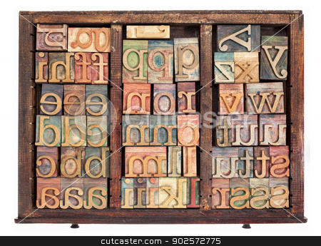 To use this stock image in your creative project, please select the size you need over to the right and click the "Add to Cart" button.
Your downloaded image will come with the Cutcaster watermark removed so don’t worry about the watermark you see on this page. letterpress wood type stock photo, alphabet - letterpress wood type printing blocks in old typesetter drawer isolated on white by Marek Uliasz