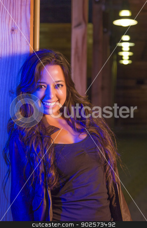 To use this stock image in your creative project, please select the size you need over to the right and click the "Add to Cart" button.
Your downloaded image will come with the Cutcaster watermark removed so don’t worry about the watermark you see on this page. Night Portrait of Pretty Mixed Race Young Adult Woman stock photo, Night Portrait of Pretty Mixed Race Young Adult Woman Leaning Against a Wood Post. by Andy Dean
