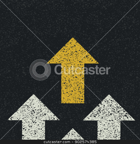 To use this stock image in your creative project, please select the size you need over to the right and click the "Add to Cart" button.
Your downloaded image will come with the Cutcaster watermark removed so don’t worry about the watermark you see on this page. Arrows on asphalt road. Teamwork concept. Vector stock vector clipart, Arrows on asphalt road. Teamwork concept. Vector by pashabo