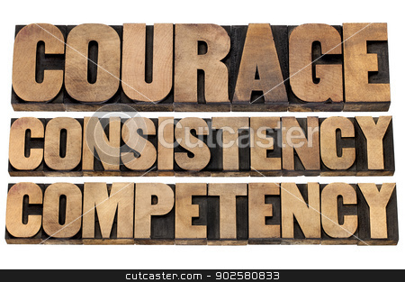 To use this stock image in your creative project, please select the size you need over to the right and click the "Add to Cart" button.
Your downloaded image will come with the Cutcaster watermark removed so don’t worry about the watermark you see on this page. courage, consistency, competency stock photo, courage, consistency, competency - 3 Cs concept of character based leadership - isolated text in vintage letterpress wood type by Marek Uliasz