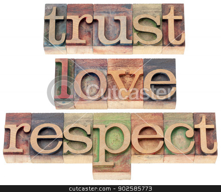 To use this stock image in your creative project, please select the size you need over to the right and click the "Add to Cart" button.
Your downloaded image will come with the Cutcaster watermark removed so don’t worry about the watermark you see on this page. trust, love, respect in wood type stock photo, trust, love, respect words - relationship concept - isolated text in letterpress wood type by Marek Uliasz