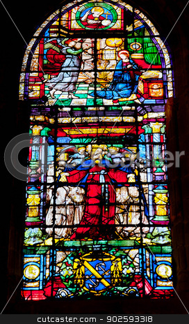 To use this stock image in your creative project, please select the size you need over to the right and click the "Add to Cart" button.
Your downloaded image will come with the Cutcaster watermark removed so don’t worry about the watermark you see on this page. Queen Isabella Stained Glass Cathedral of Saint Mary of the See stock photo, Queen Isablella Annuciation Stained Glass Created 1534 Seville Cathedral, Cathedral of Saint Mary of the See, Seville, Andalusia Spain. Built in the 1500s. Largest Gothic Cathedral in the World and Third Largest Church in the World. Burial Place of Christopher Columbus. by William Perry