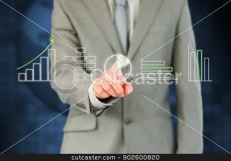To use this stock image in your creative project, please select the size you need over to the right and click the "Add to Cart" button.
Your downloaded image will come with the Cutcaster watermark removed so don’t worry about the watermark you see on this page. Businessmans finger working with touchscreen stock photo, Businessmans finger working with touchscreen against a background by Wavebreak Media