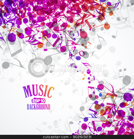 To use this stock image in your creative project, please select the size you need over to the right and click the "Add to Cart" button.
Your downloaded image will come with the Cutcaster watermark removed so don’t worry about the watermark you see on this page. music background stock vector clipart, Vector musical background with colored notes by Miroslava Hlavacova