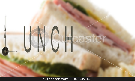 To use this stock image in your creative project, please select the size you need over to the right and click the "Add to Cart" button.
Your downloaded image will come with the Cutcaster watermark removed so don’t worry about the watermark you see on this page. Lunch Time stock photo, Lunch time with clock hands and sandwich in the background by Richard Nelson