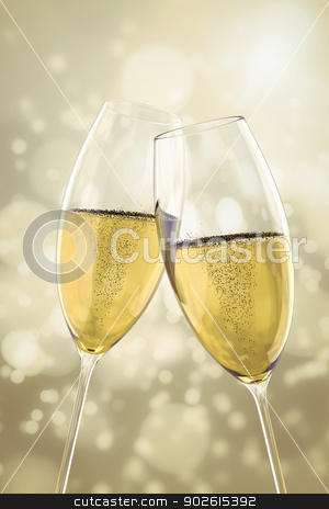 To use this stock image in your creative project, please select the size you need over to the right and click the "Add to Cart" button.
Your downloaded image will come with the Cutcaster watermark removed so don’t worry about the watermark you see on this page. 2 Champagne glasses stock photo, An image of two Champagne glasses on light bokeh background by Markus Gann