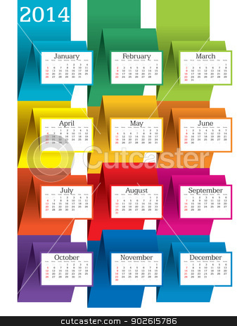 To use this stock image in your creative project, please select the size you need over to the right and click the "Add to Cart" button.
Your downloaded image will come with the Cutcaster watermark removed so don’t worry about the watermark you see on this page. 2014 calendar stock vector clipart, 2014 calendar - vector illustration by ojal_2
