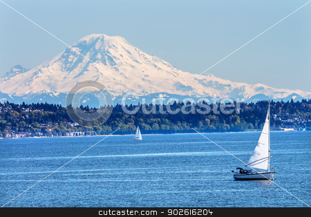 To use this stock image in your creative project, please select the size you need over to the right and click the "Add to Cart" button.
Your downloaded image will come with the Cutcaster watermark removed so don’t worry about the watermark you see on this page. Mount Rainier Puget Sound North Seattle Snow Mountain Washington stock photo, Mount Rainier Puget Sound North Seattle Snow Mountain Sailboats Washington State Pacific Northwest by William Perry