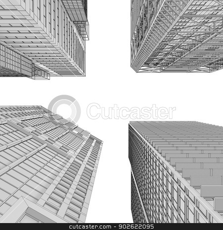 To use this stock image in your creative project, please select the size you need over to the right and click the "Add to Cart" button.
Your downloaded image will come with the Cutcaster watermark removed so don’t worry about the watermark you see on this page. Skyscraper rendering in lines stock photo, Skyscraper rendering in lines. Isolated render on a white background by cherezoff