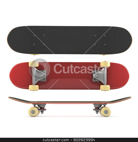 To use this stock image in your creative project, please select the size you need over to the right and click the "Add to Cart" button.
Your downloaded image will come with the Cutcaster watermark removed so don’t worry about the watermark you see on this page. Skateboard stock photo, Skateboard isolated on white background by Pedro Campos