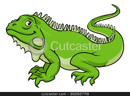 To use this stock image in your creative project, please select the size you need over to the right and click the "Add to Cart" button.
Your downloaded image will come with the Cutcaster watermark removed so don’t worry about the watermark you see on this page. Cartoon Iguana Lizard stock vector clipart, An illustration of a happy green cartoon Iguana lizard by Christos Georghiou
