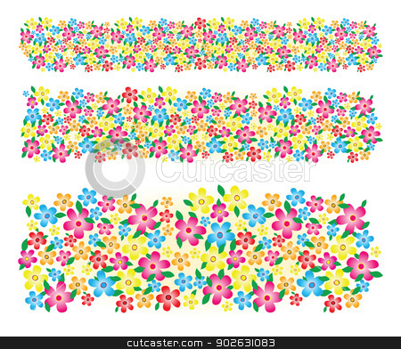 Flower Banner Background Stock Vector