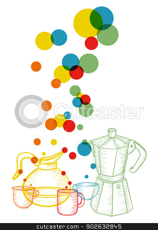 To use this stock image in your creative project, please select the size you need over to the right and click the "Add to Cart" button.
Your downloaded image will come with the Cutcaster watermark removed so don’t worry about the watermark you see on this page. Coffee set abstract concept stock vector clipart, Colorful abstract coffee set concept .EPS10 file version. This illustration contains transparencies and is layered for easy manipulation and custom coloring by Cienpies Design