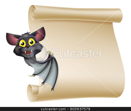 To use this stock image in your creative project, please select the size you need over to the right and click the "Add to Cart" button.
Your downloaded image will come with the Cutcaster watermark removed so don’t worry about the watermark you see on this page. Halloween Bat Scroll stock vector clipart, An illustration of a cute cartoon Halloween vampire bat peeping round a scroll sign and showing what is written on it. by Christos Georghiou